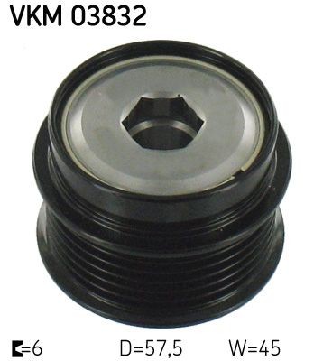SKF Dispositivo ruota libera alternatore VKM 03832 VKM 03832 costo Puleggia alternatore Volkswagen TIGUAN SKF