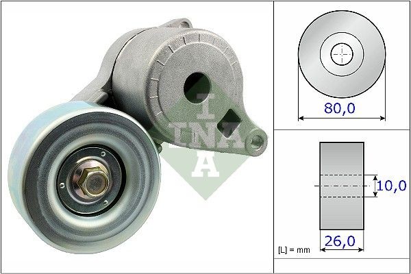 Tensor, correia trapezoidal estriada INA 534 0509 10 INA 534 0509 10 Esticador da correia do alternador MITSUBISHI LANCER 1999