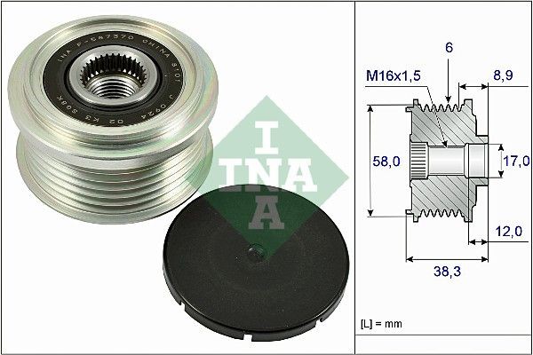 INA Dynamopoelie 535 0266 10 Vrijloop poelie dynamo INA RAV 4 535 0266 10 goedkoop