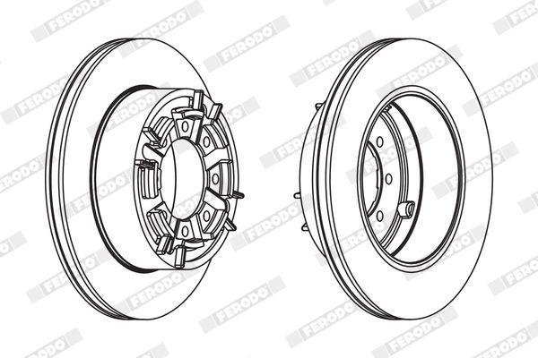 FERODO Remschijf FCR140A FERODO FCR140A Remschijf IVECO Daily Citys Bus 50C16 155 Pk 2019