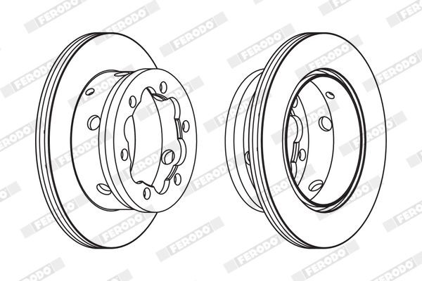 FERODO Disco freno FCR191A FERODO FCR191A costo Dischi freno sportivi VW LT 46 Camion pianale originale