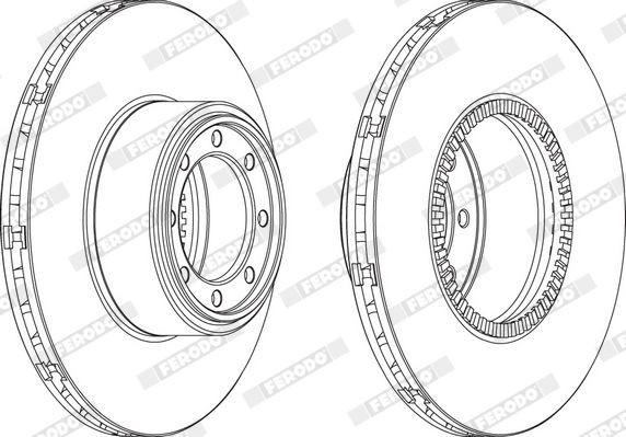 FERODO Disco freno FCR321A FERODO FCR321A Dischi dei freni IVECO Daily IV Ribaltabile originali prezzo