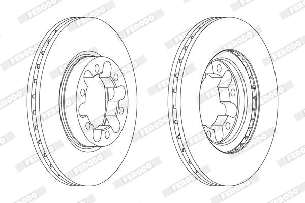 FERODO Bromsskiva FCR339A RENAULT TRUCKS bromsskiva FERODO FCR339A