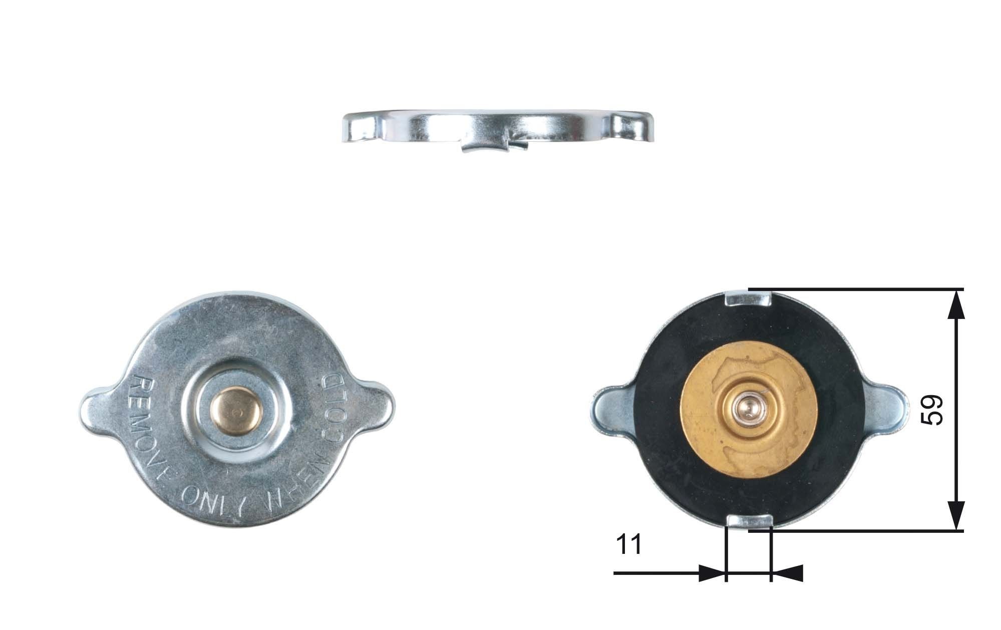 GATES Τάπα κλεισίματος, ψύκτης RC117 RC117 Τάπα ψυγείου GATES CHEVROLET KALOS