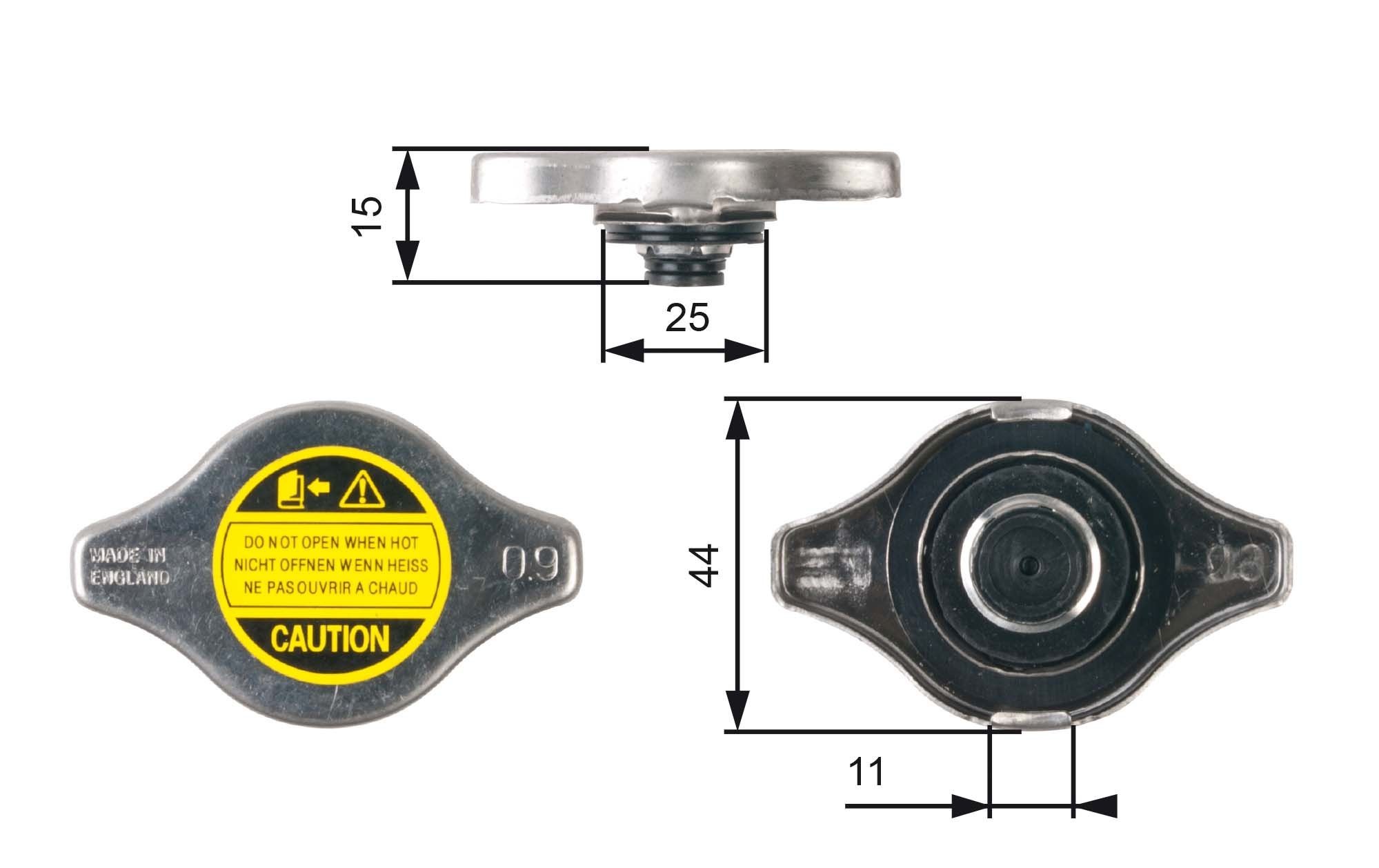 GATES Radiator cap RC127 GATES RC127 genuine Land Cruiser Open Off-Road Vehicle (FJ40) radiator cap price