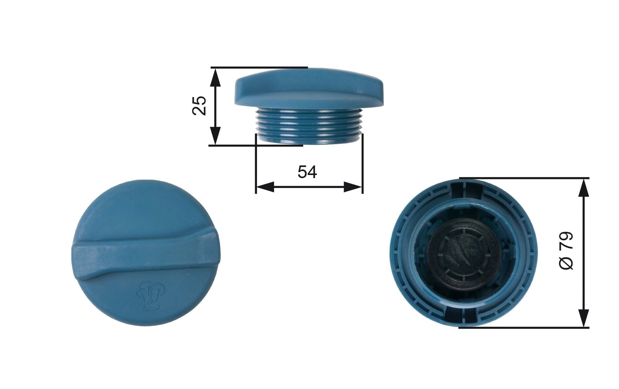 GATES Expansion tank cap RC205 RC205 GATES expansion tank cap VW
