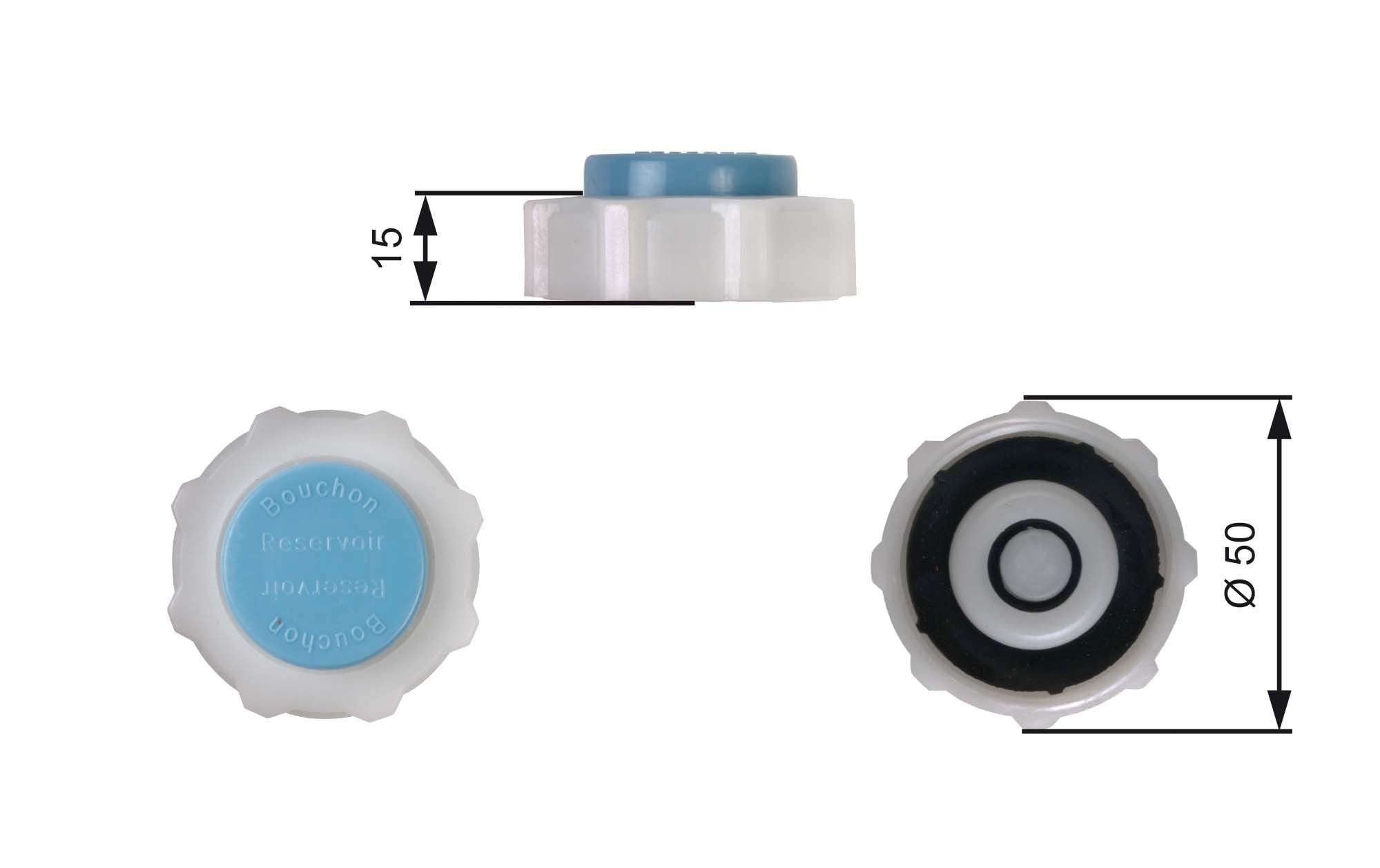 GATES Expansion tank cap RC221 RC221 GATES coolant reservoir cap for VW