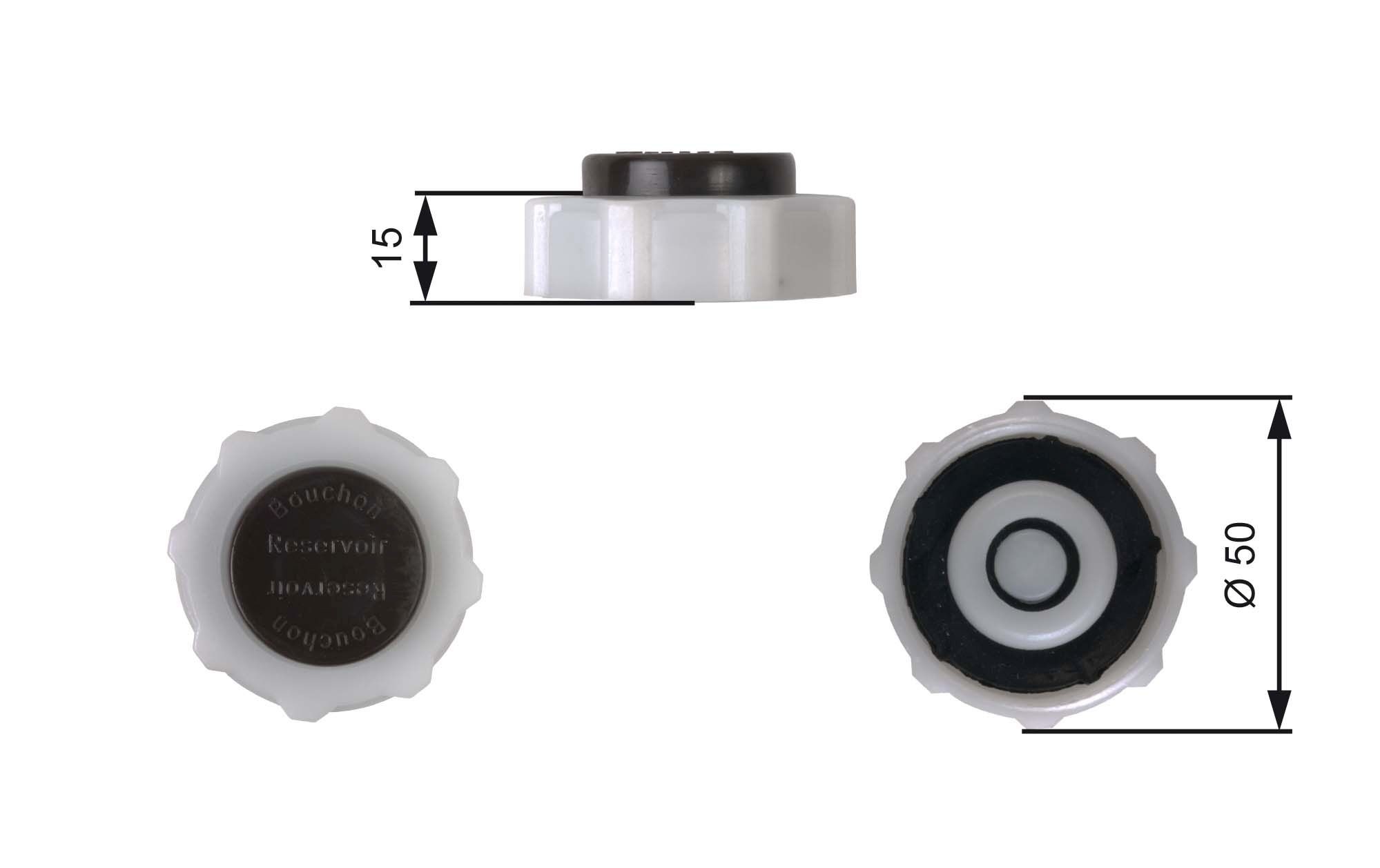 GATES Vāciņš, Dzesēšanas šķidruma rezervuārs RC222 Dzesēšanas šķidruma vāks GATES STRATUS RC222 lēti
