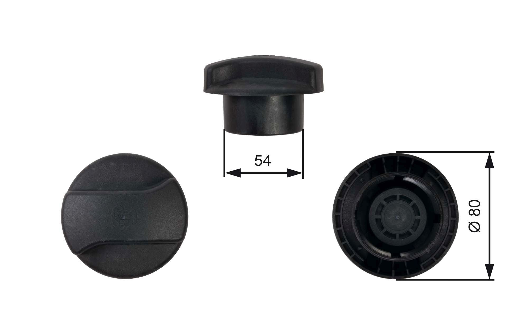 GATES Expansion tank cap RC224 RC224 GATES VW coolant reservoir cap