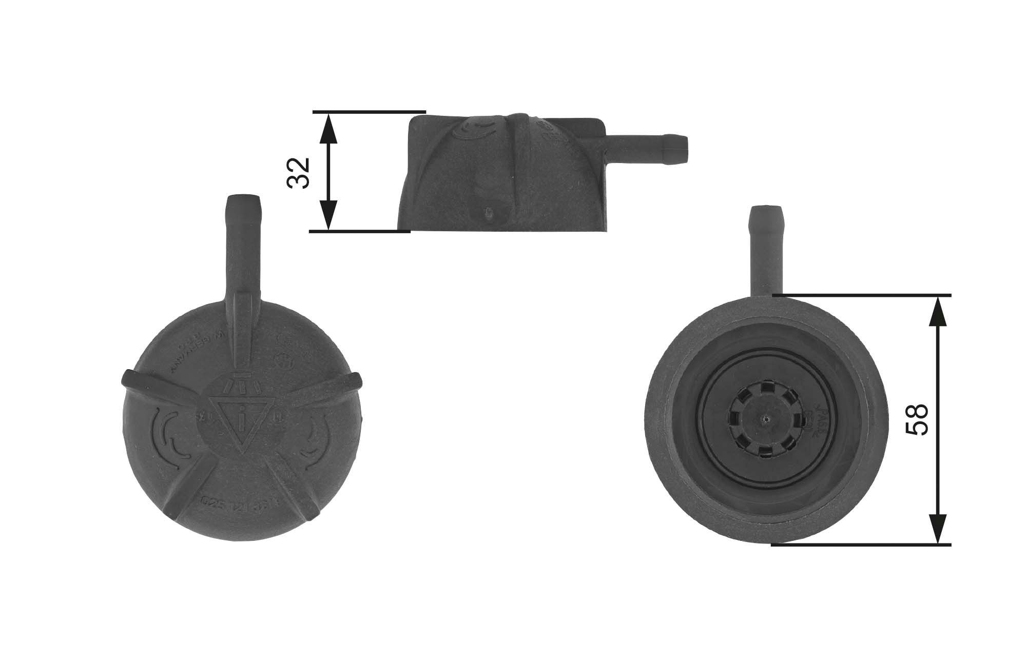 GATES Expansion tank cap RC236 RC236 GATES VW expansion tank cap