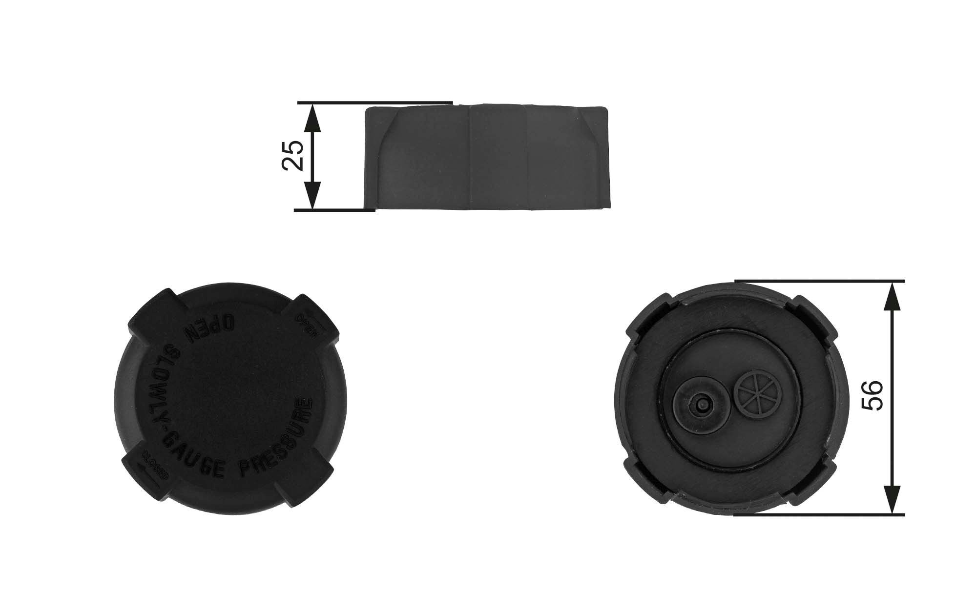 GATES Expansion tank cap RC238 DACIA GATES expansion tank cap RC238