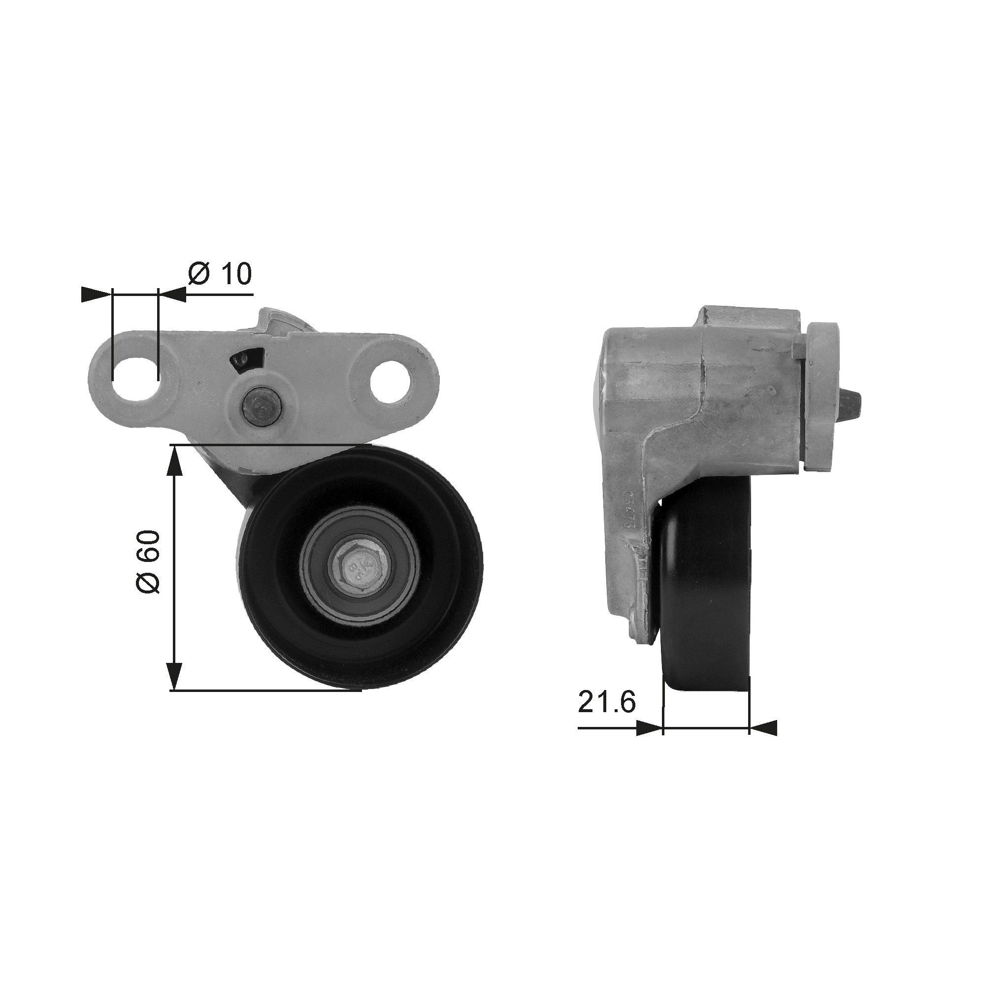 GATES Napínacia kladka rebrovaného klinového remeňa T38159 Napínacia kladka CHEVROLET GATES DriveAlign T38159