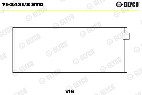 GLYCO Vevstakslager 71-3431/8 STD 71-3431/8 STD GLYCO vevstakslager PORSCHE 944