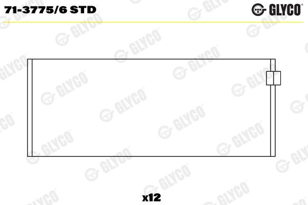 Vevstakslager GLYCO 71-3775/6 STD GLYCO 71-3775/6 STD Vevstakslager PORSCHE 911 2025