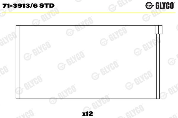 Vevstakslager GLYCO 71-3913/6 STD GLYCO 71-3913/6 STD Vevstakslager PORSCHE 911 2025