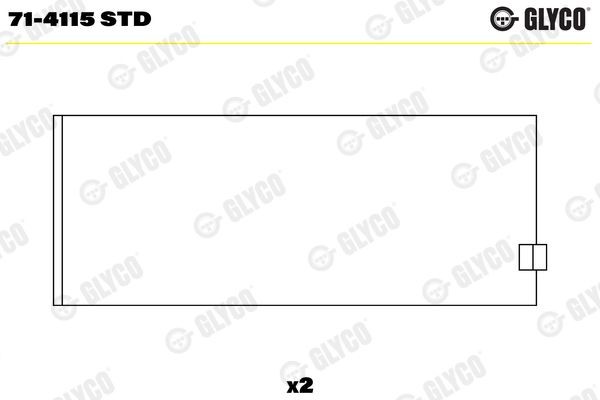 GLYCO Kiertokangen laakeri 71-4115 STD GLYCO 71-4115 STD RENAULT TRUCKS Kiertokangen laakeri hinta