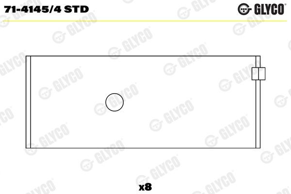 GLYCO Vevstakslager 71-4145/4 STD GLYCO 71-4145/4 STD Vevstakslager Toyota Hiace 4 original