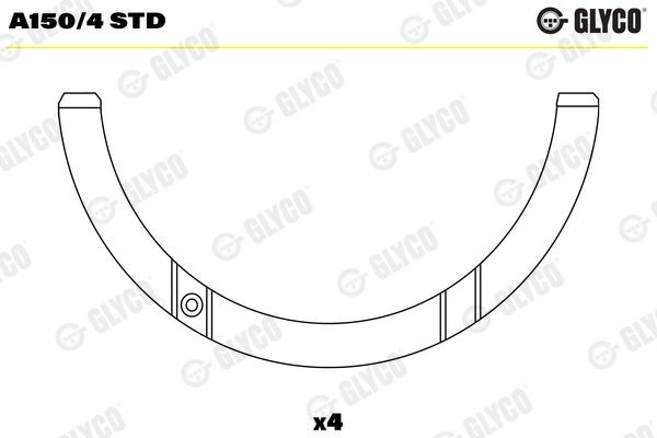 GLYCO Avstandsskive, veivaksel A150/4 STD GLYCO A150/4STD Veivakselskiver Mercedes C107 pris