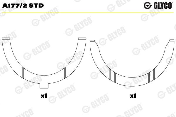GLYCO Distancpaplāksne, Kloķvārpsta A177/2 STD GLYCO A177/2STD Kloķvārpstas disks Renault Laguna 3 Sport Tourer cena