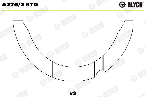 GLYCO Avstandsskive, veivaksel A276/2 STD Veivakselskiver GLYCO SANTA FE A276/2 STD billige