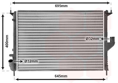 Radiateur VAN WEZEL 43002477 VAN WEZEL 43002477 Radiator RENAULT SANDERO / STEPWAY 2012
