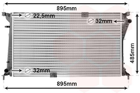 VAN WEZEL Jäähdytin, moottorin jäähdytys 43002490 ALFA ROMEO MITO jäähdytin VAN WEZEL 43002490