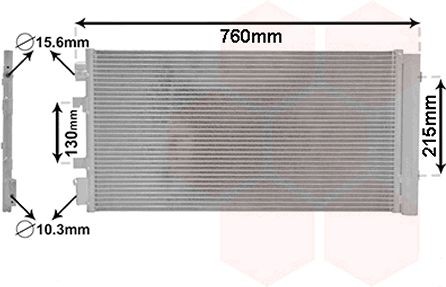 VAN WEZEL Συμπυκνωτής, σύστ. κλιματισμού 43005483 VAN WEZEL 43005483 Συμπυκνωτής Fiat 500 γνήσια