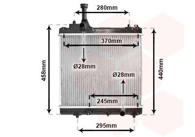 Chladič motora VAN WEZEL 52002113 VAN WEZEL 52002113 Chladič vody Nissan PIXO 2018