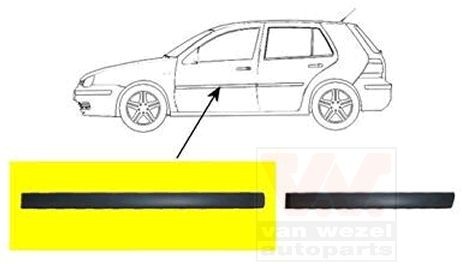 VAN WEZEL Modanatura decorativa / protettiva, Portiera 5888423 5888423 costo Modanatura Volkswagen TOURAN VAN WEZEL