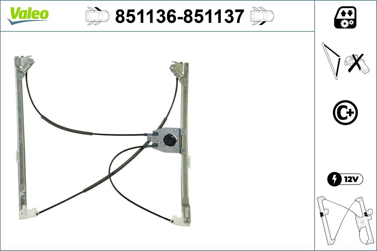 VALEO Aknatõstuk 851136 Aknatõstuk VALEO 21 851136 odav