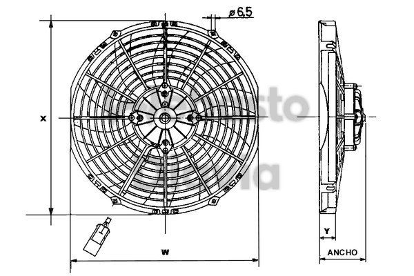 WEBASTO Βεντιλατέρ, ψύξη κινητήρα 62080182A Βεντιλατέρ ψυγείου WEBASTO Fiat STILO 62080182A