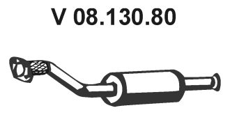 EBERSPÄCHER Voordemper 08.130.80 08.130.80 Voordemper OPEL OMEGA EBERSPÄCHER