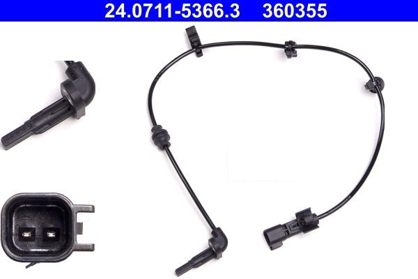 ATE ABS-givare 24.0711-5366.3 24.0711-5366.3 ATE sensor hjulvarvtal CHEVROLET ORLANDO