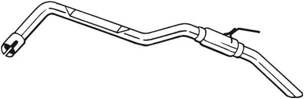 BOSAL Bagpotte 281-881 Bagerste lyddæmper BOSAL LEAF 281-881 billig