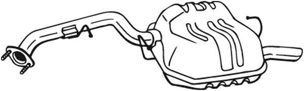 BOSAL Einddemper 171-025 Mazda B-serie Achterdemper voor de uitlaat BOSAL 171-025