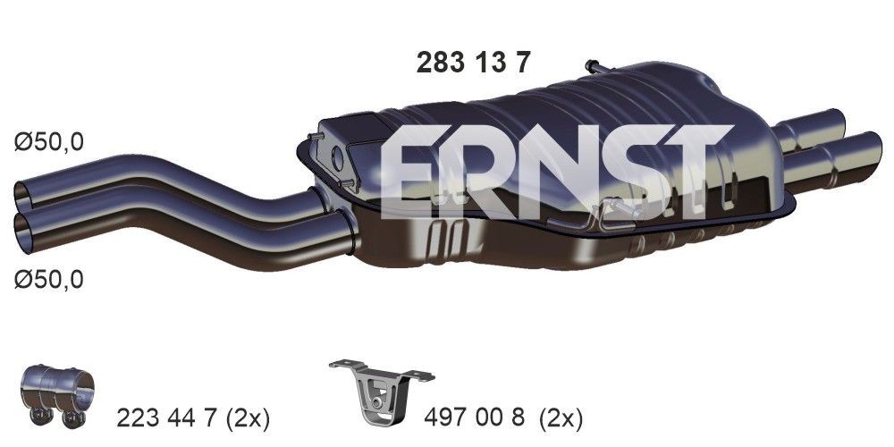 ERNST Koncový tlmič výfuku 283137 ERNST 283137 Zadný tlmič výfuku BMW G20 lacné