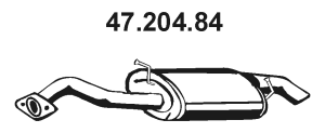 EBERSPÄCHER Rear silencer 47.204.84 47.204.84 EBERSPÄCHER exhaust silencer for TOYOTA PASEO