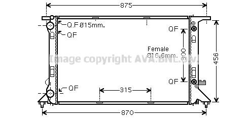 PRASCO Radiator, motorkjøling AIA2293 Radiator PRASCO 944 AIA2293 billige