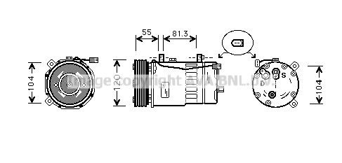 PRASCO Air conditioning compressor AIK003 FORD USA EXPLORER PRASCO ac compressor AIK003