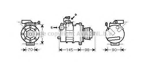 PRASCO Kliimakompressor AIK288 PRASCO AIK288 Kliimakompressor Audi R8 42 hind