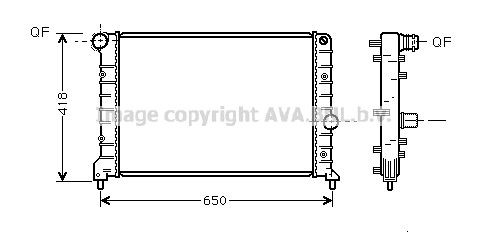 PRASCO Køler, motorkøling ALA2083 PRASCO ALA2083 Alfa Romeo GT 937 Køler originale pris