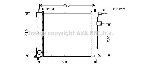 PRASCO Engine radiator AU2110 PRASCO AU2110 MG MGB Convertible radiator replacement