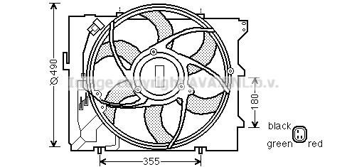 PRASCO Kjølevifte BW7523 BW7523 Radiatorvifte BMW Z4 PRASCO