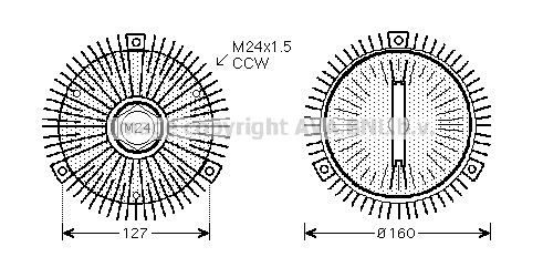 PRASCO Fan clutch BWC324 BWC324 PRASCO fan clutch for PEUGEOT 208
