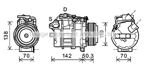 PRASCO Compressore aria condizionata BWK428 BWK428 costo Compressore aria condizionata PRASCO BMW Serie 2