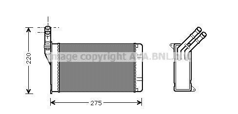 PRASCO Radiateur de chauffage CN6082 Peugeot 305 Radiateur de chauffage PRASCO CN6082