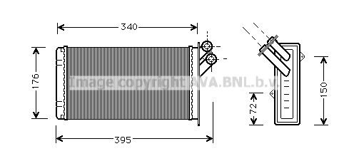 Kachelradiateur, interieurverwarming PRASCO CN6129 PRASCO CN6129 Voorverwarmer interieurverwarming FIAT ULYSSE 2002