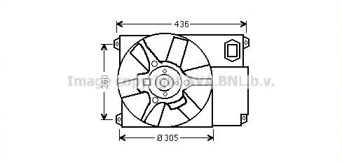 PRASCO Kjølevifte CN7541 CN7541 Radiator kjølevifte PEUGEOT 504 PRASCO