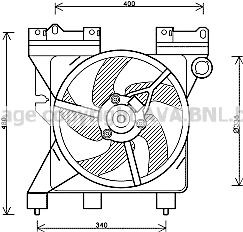 PRASCO Fan, radiator CN7547 PRASCO CN7547 Peugeot Partner Tepee cooling fan assembly replacement