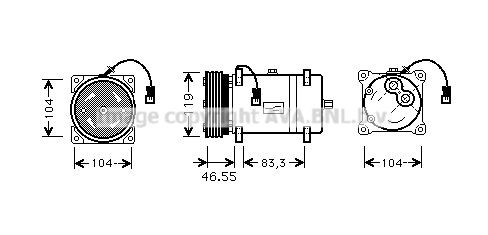 PRASCO Klimakompressor CNAK161 AC kompressor PRASCO Fiat BRAVA CNAK161